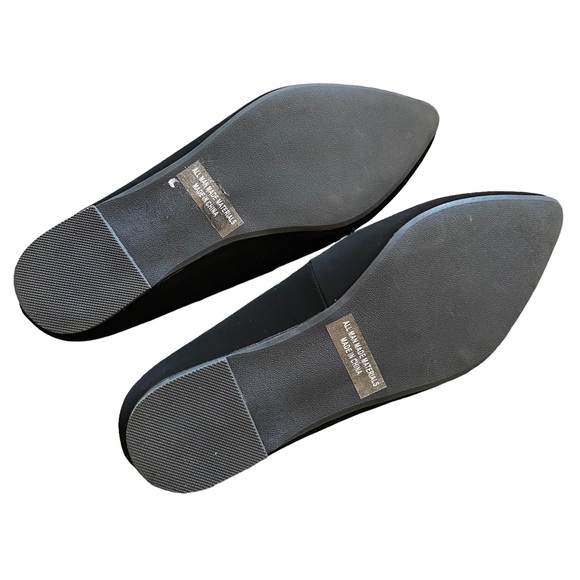 Report Black and Silver Rhinestone Pointed Toe Flats - Picture 6 of 7